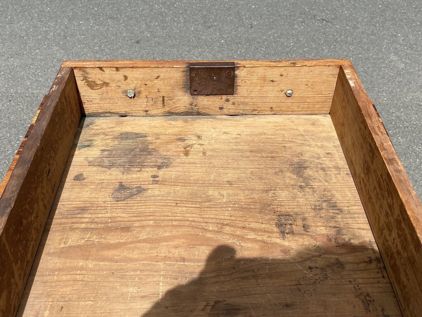 Antique Federal Style Southern Yellow Pine Work Table With Spool Turned Legs