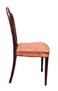 Important 18th Century Federal Shieldback Side Chair With Rare Cornucopia Design