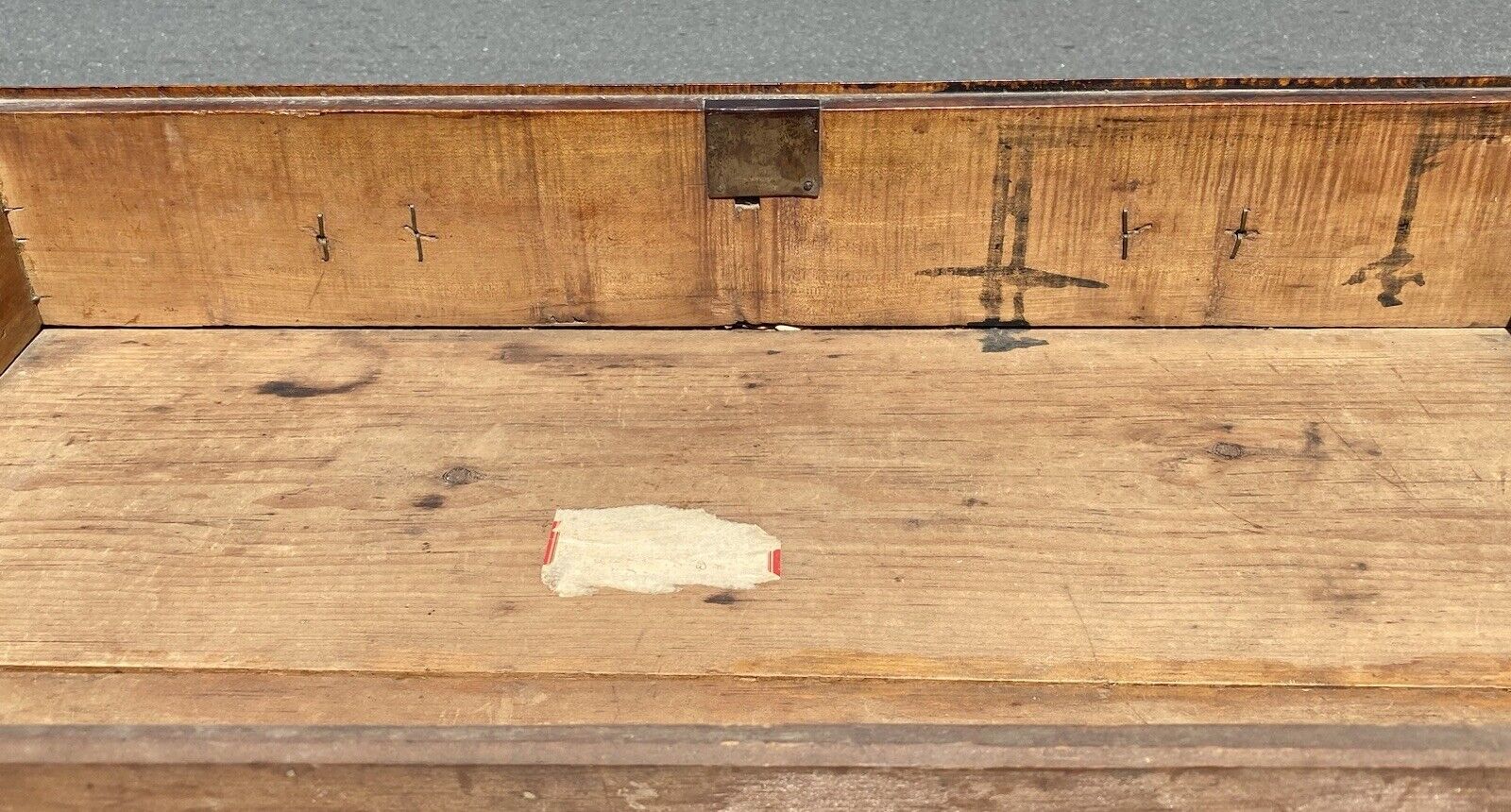 Antique New England Chippendale Tiger Maple Five Drawer Tall Chest Circa 1780 - Bay Colony Antiques Antiques:Furniture:Trunks & Chests