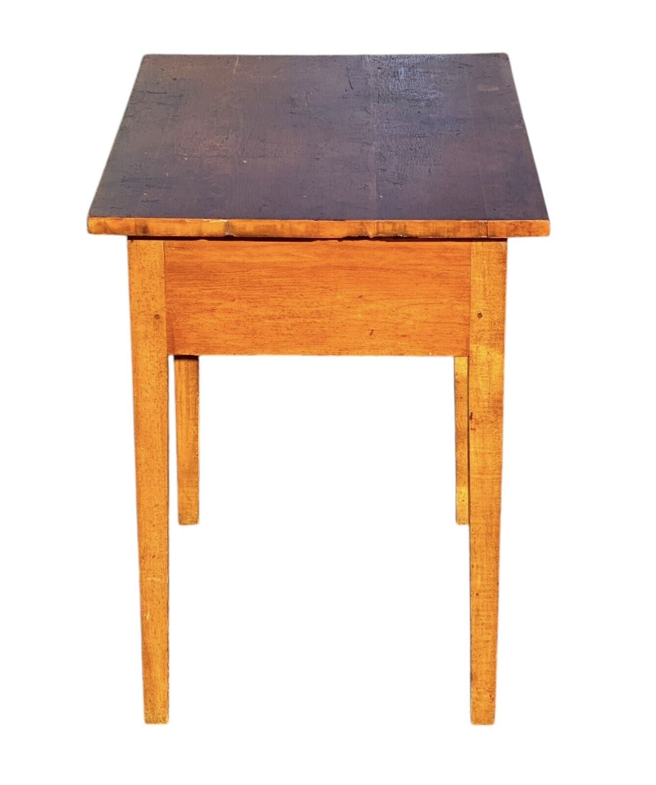 Antique New Hampshire Hepplewhite Maple & Pine Tavern Table with Drawer - Bay Colony Antiques Antiques:Furniture:Tables