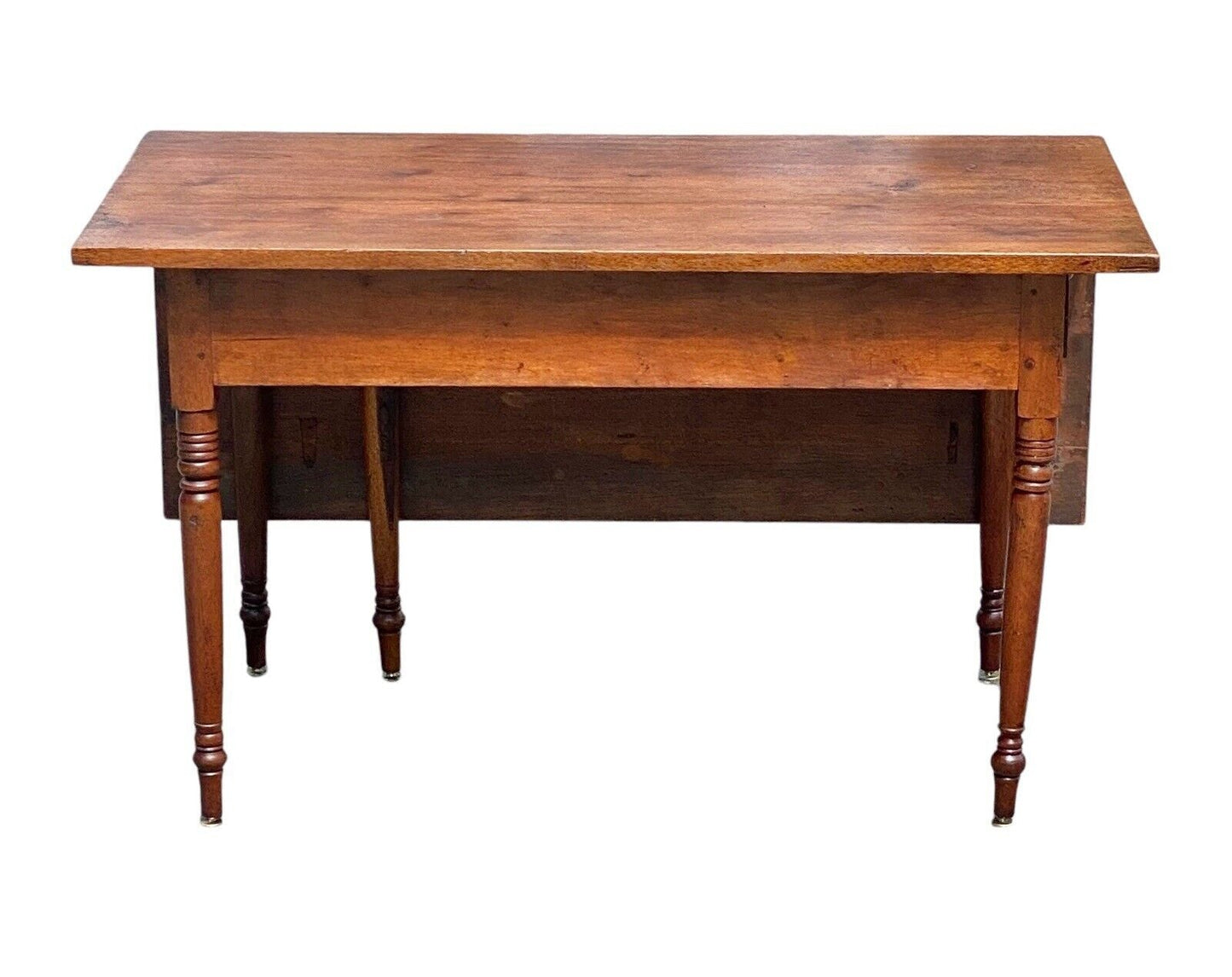 Antique Pennsylvania Walnut Country Dropleaf Bakers Table With Large Drawer - Bay Colony Antiques Antiques:Furniture:Tables