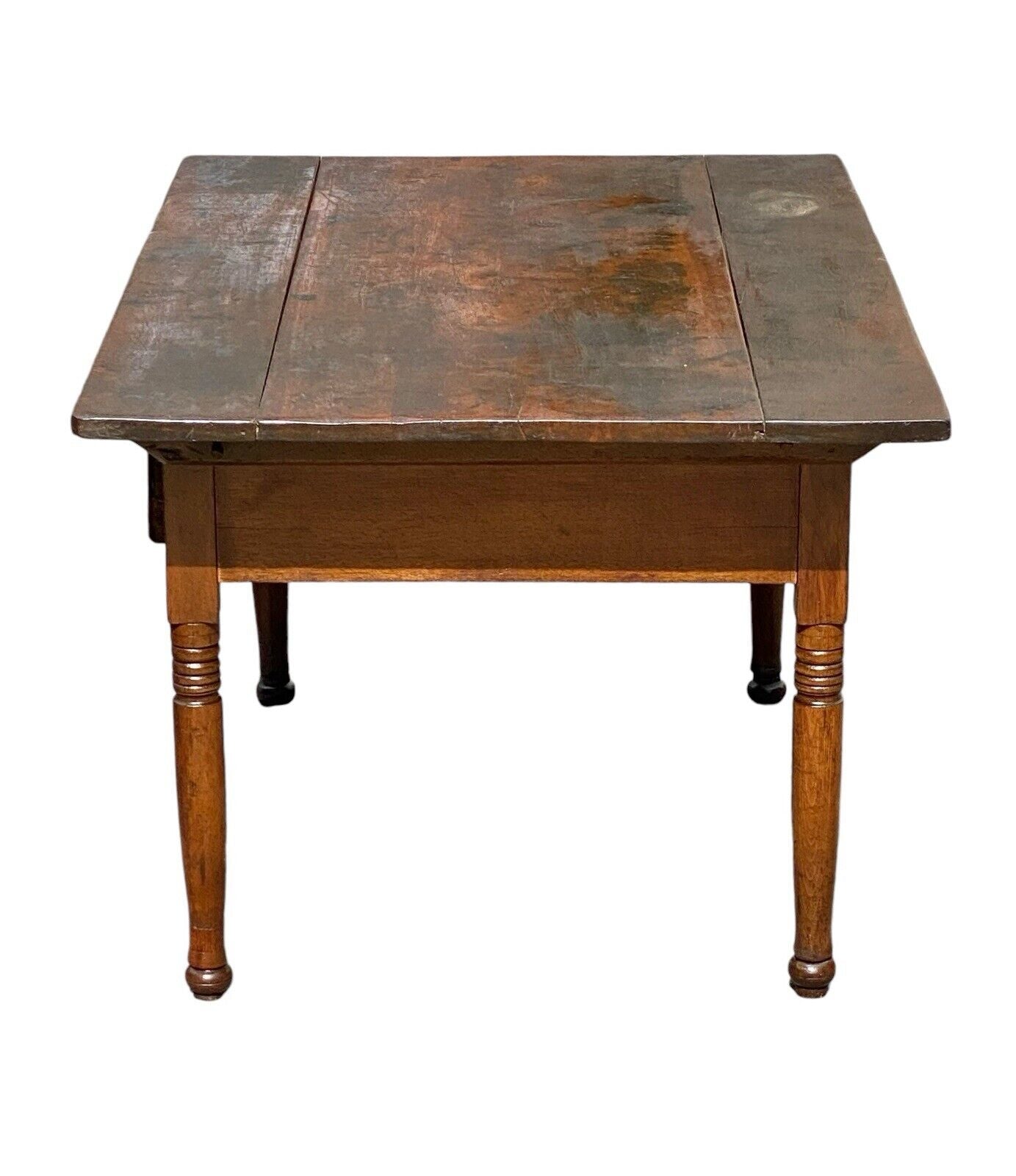 Late 18th Century Antique Queen Anne Pennsylvania Walnut Two Drawer Tavern Table - Bay Colony Antiques Antiques:Furniture:Tables