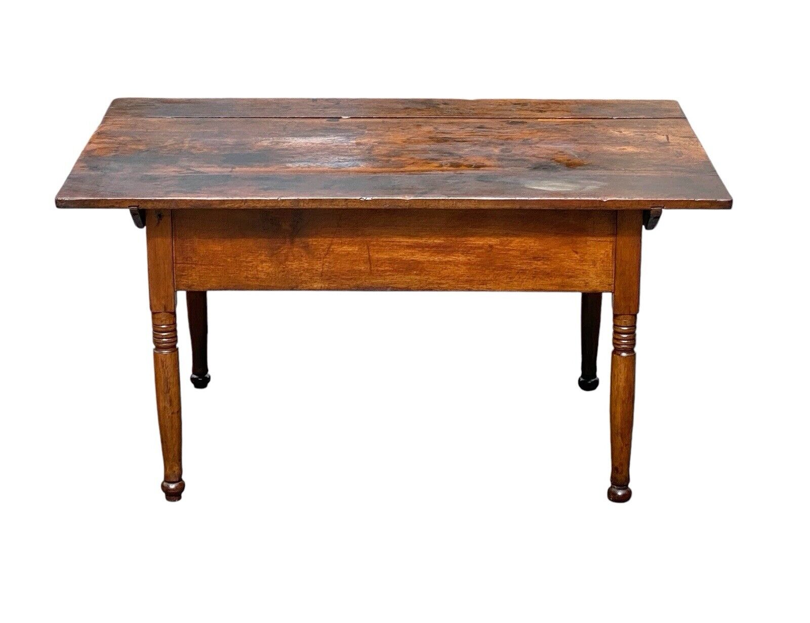 Late 18th Century Antique Queen Anne Pennsylvania Walnut Two Drawer Tavern Table - Bay Colony Antiques Antiques:Furniture:Tables