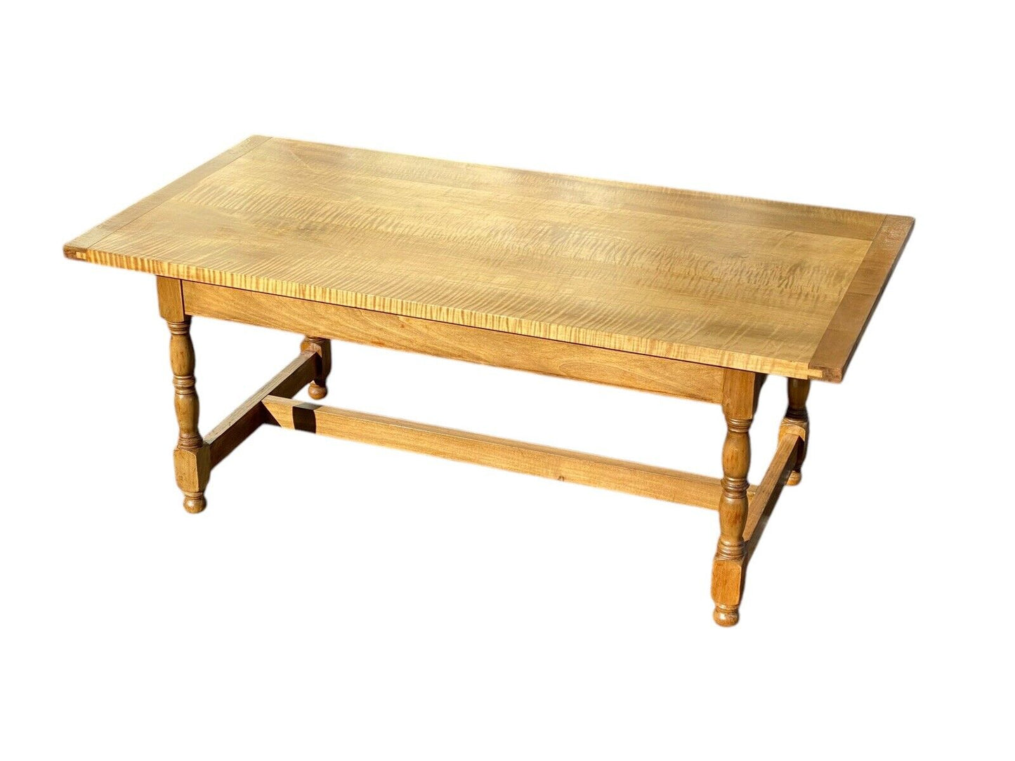 Vintage Tiger Maple Coffee Table - Bay Colony Antiques Antiques:Furniture:Tables