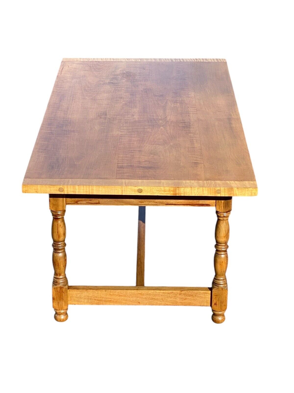 Vintage Tiger Maple Coffee Table - Bay Colony Antiques Antiques:Furniture:Tables