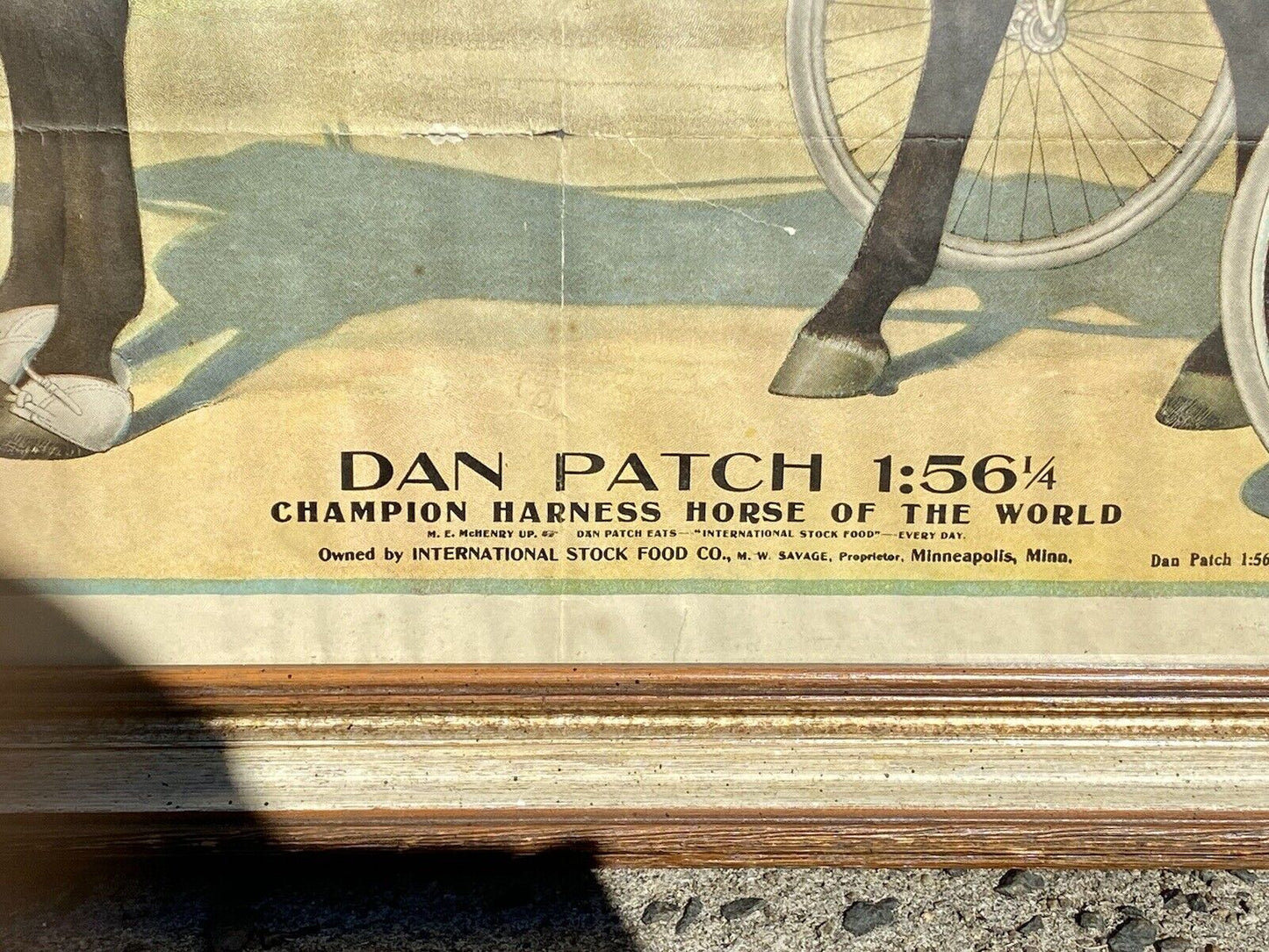 20th C Antique Dan Patch International Stock Food Company Framed Advertisement