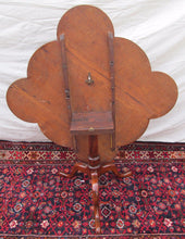 Load image into Gallery viewer, FINE 18TH CENTURY RARE FEDERAL PERIOD CLOVER SHAPED TIGER MAPLE TIP TOP TABLE