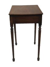 Load image into Gallery viewer, 19TH C ANTIQUE SOUTHERN WALNUT SHERATON WORK TABLE ~~ NIGHT STAND / END TABLE