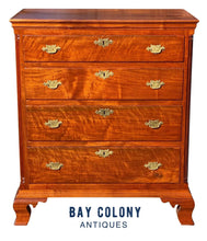 Load image into Gallery viewer, 18th C Antique Chippendale Pennsylvania Cherry Bachelor Chest W/ Carved Columns