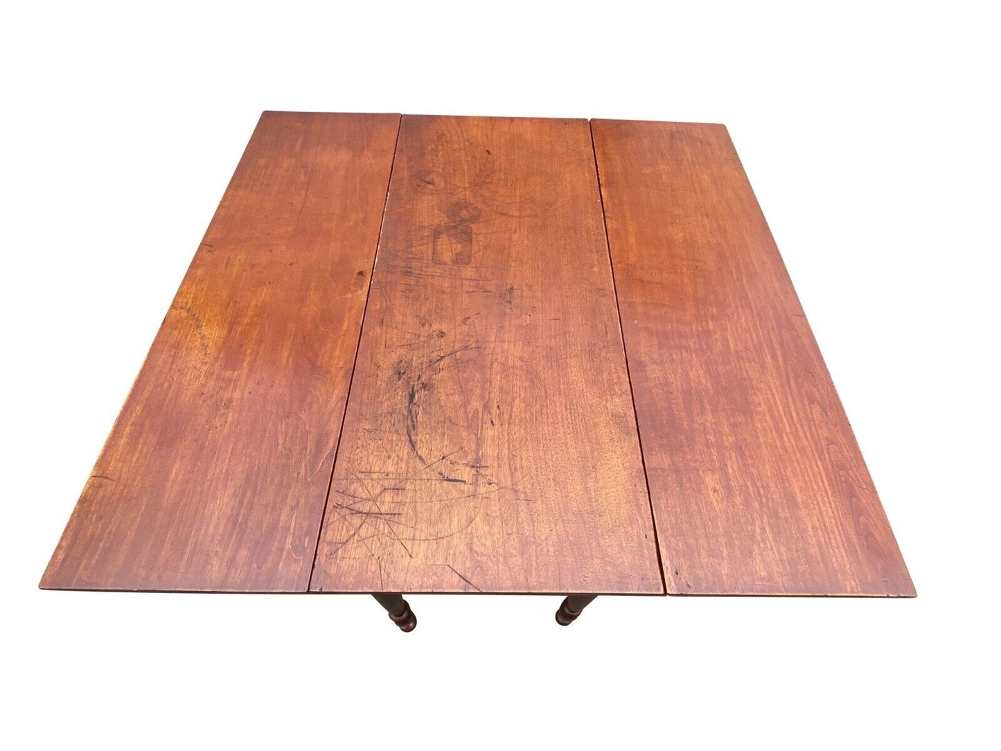 Antique New England Cherry Drop Leaf Dining Table / Farmhouse Table
