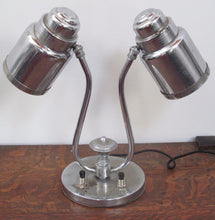 Load image into Gallery viewer, 1950&#39;S MODERN CHROME DOUBLE HEAD PHYSICIAN&#39;S LAMP