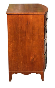 18th C Antique Massachusetts Mahogany Bow Front Dresser / Chest of Drawers