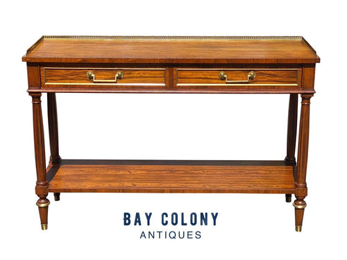 Vintage Rosewood French Directoire Style Console Table by Baker - Brass Gallery