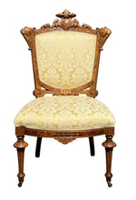 Load image into Gallery viewer, 19th C Set of 4 Antique New York Victorian Renaissance Revival Parlor Chairs