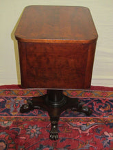 Load image into Gallery viewer, OUTSTANDING BOSTON CLASSICAL MAHOGANY &amp; ROSEWOOD INLAID WORK TABLE BY ISSAC VOSE