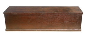 18TH C ANTIQUE WALNUT NAUTICAL CANTED SEA CHEST / RIFLE BOX ~ MUNITIONS CHEST