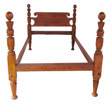 Load image into Gallery viewer, 18TH CENTURY FEDERAL PERIOD CANNONBALL FOUR POSTER BED IN THE SHERATON MANNER