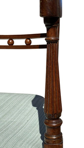 19TH C SET OF 8 ANTIQUE FEDERAL PERIOD MAHOGANY DINING CHAIRS