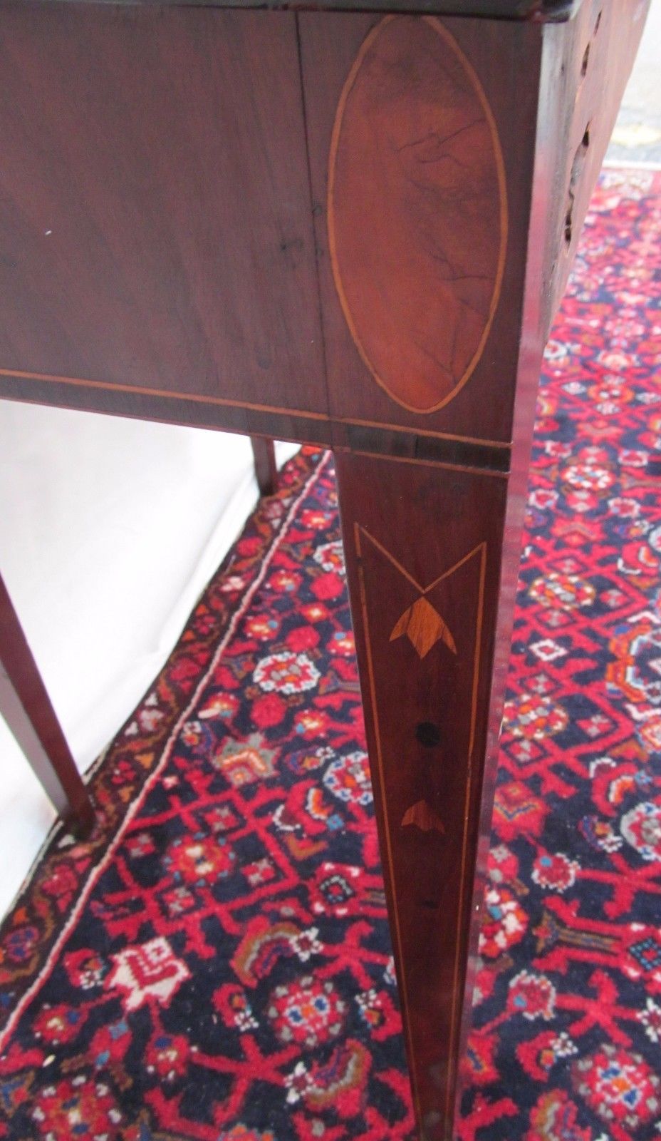 18TH CENTURY INLAID MAHOGANY MASSACHUSETTS HEPPLEWHITE GAME TABLE-FINEST ITEM!