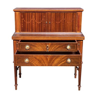 Load image into Gallery viewer, 20th C Federal Antique Style Mahogany Tambour Ladies Desk - Seymour Reproduction