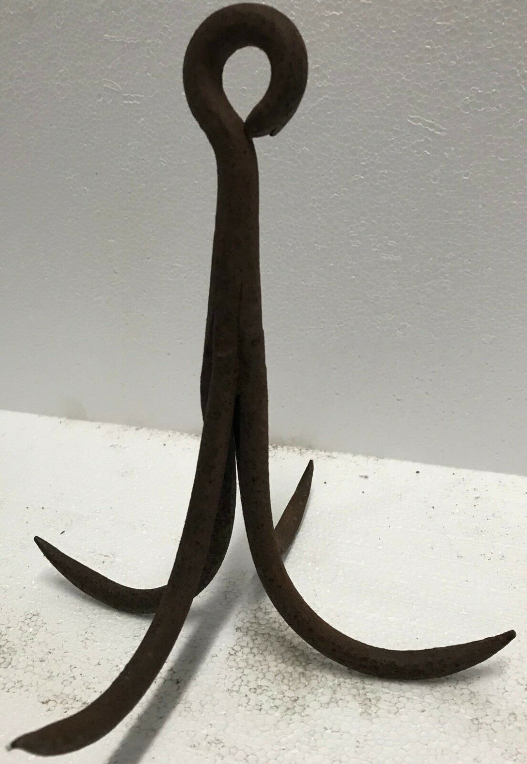 EARLY 19TH C. CAST IRON 4 PRONG GAME HOOK - KITCHEN IRON