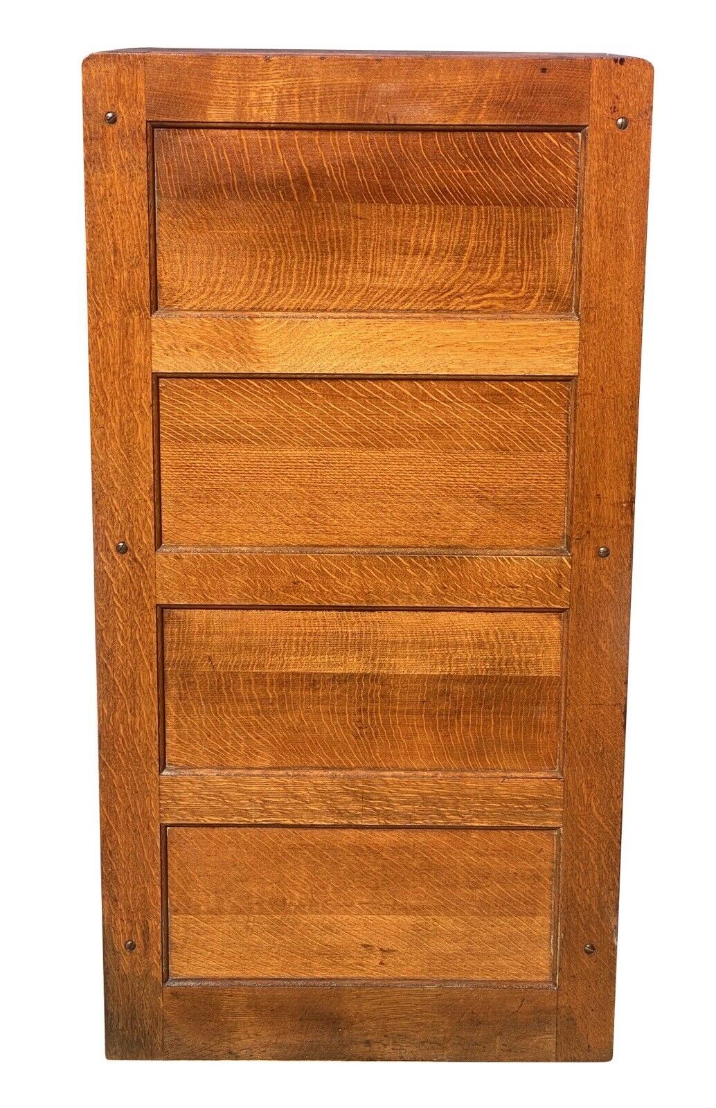 20th C Antique Arts & Crafts Tiger Oak Four Drawer File Cabinet - Library Bureau