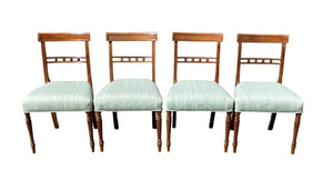 19TH C SET OF 8 ANTIQUE FEDERAL PERIOD MAHOGANY DINING CHAIRS