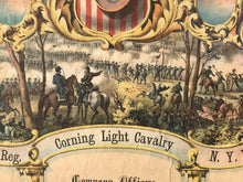 Load image into Gallery viewer, 19TH C ANTIQUE CIVIL WAR CORNING LIGHT CAVALRY NEW YORK MILITARY REGISTER
