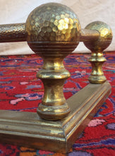 Load image into Gallery viewer, ANTIQUE ARTS &amp; CRAFTS PERIOD BRASS FIREPLACE FENDER