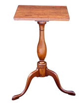 Load image into Gallery viewer, 19th C Antique Queen Anne Connecticut Cherry Candle Stand / End Table