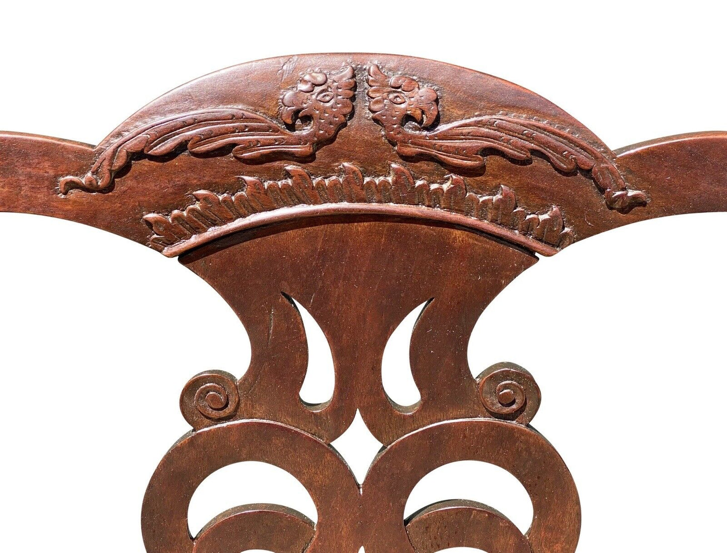18th C Pair of Antique Irish Chippendale Chairs - Irish Phoenix W/ Ball & Claw