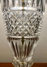 Load image into Gallery viewer, VINTAGE NEO-CLASSICAL STYLE WATERFORD HAND CUT LEADED CRYSTAL LAMP W/ SILK SHADE