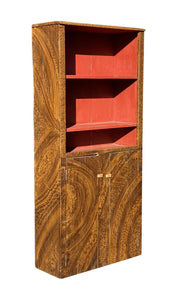 20th C Antique New England Primitive Sponge Painted Pine Cabinet / Cupboard