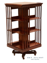 Load image into Gallery viewer, 19TH C ANTIQUE VICTORIAN DANNER REVOLVING 3 TIER BOOKCASE