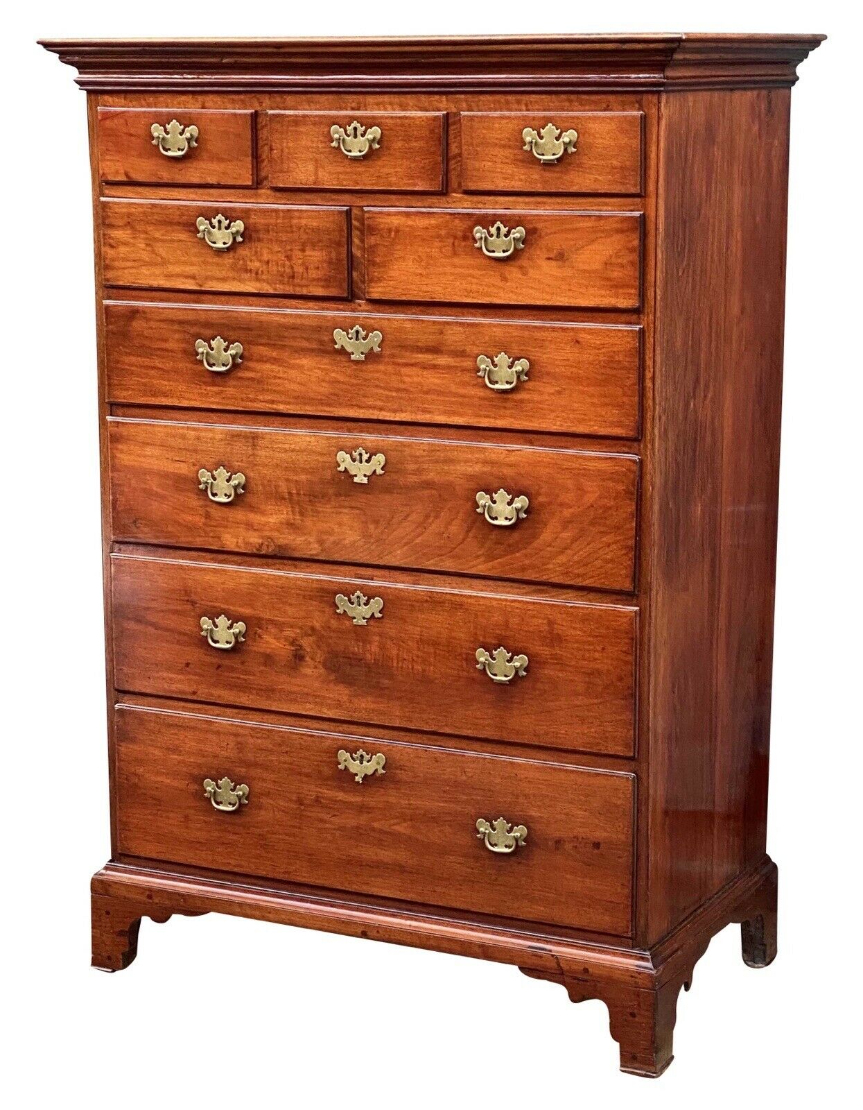 18th C Antique Pennsylvania Walnut Chippendale Chest of Drawers / Dresser