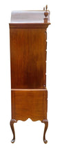 Load image into Gallery viewer, 20th C Queen Anne Antique Style Mahogany Highboy Dresser / Chest