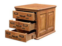 Load image into Gallery viewer, 20th C Antique Tiger Oak Desktop File Cabinet ~ Library Bureau Sole Makers