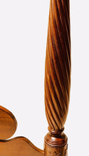 Load image into Gallery viewer, 20TH C SHERATON ANTIQUE STYLE MAHOGANY QUEEN SIZE FOUR POST ROPE CARVED BED