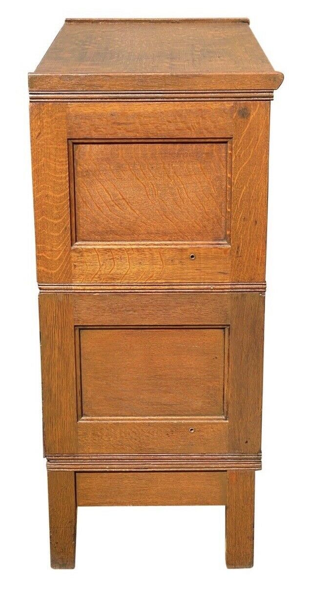 20TH C ANTIQUE TIGER OAK YAWMAN & ERBE ARTS & CRAFTS 12 DRAWER FILE CABINET