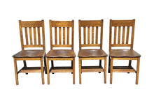 Load image into Gallery viewer, 20th C Antique Arts &amp; Crafts Set of 8 Tiger Oak Dining Chairs