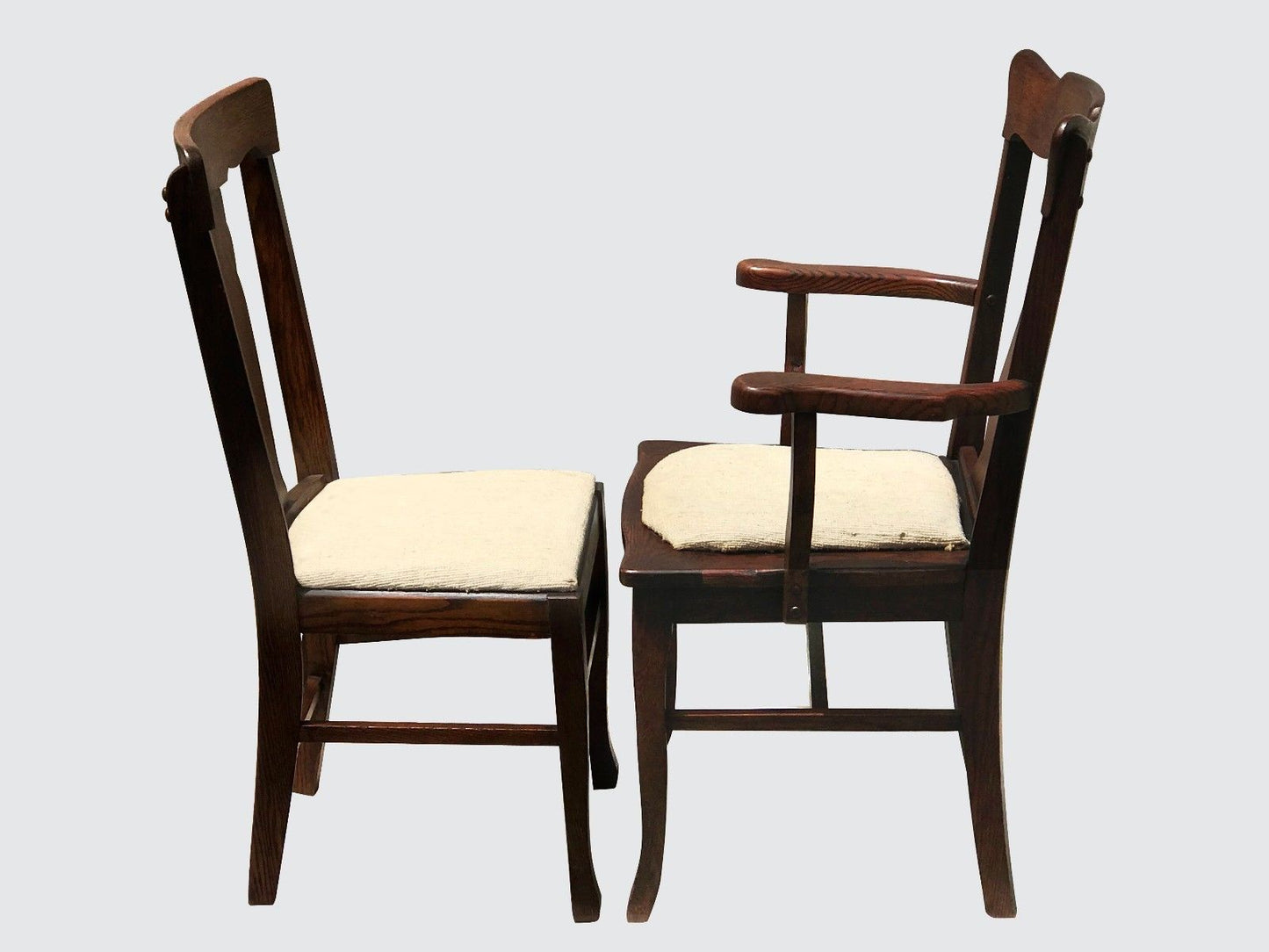 EARLY 20TH CENTURY SET OF 6 OAK T-BACK CHAIRS BY UNION CHAIR CO. BROOKLYN, NY.