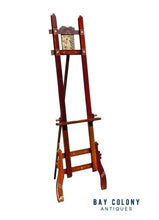 Load image into Gallery viewer, Antique Art Nouveau Fine Art Display Easel in Faux Mahogany Grain Painted Finish