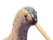 Load image into Gallery viewer, Vintage Carved &amp; Painted Godwit Shorebird Decoy / Wood Carving