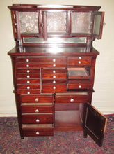 Load image into Gallery viewer, FINE 19TH CENTURY 20 DRAWER MAHOGANY DENTAL CABINET BY THE AMERICAN CABINET CO.