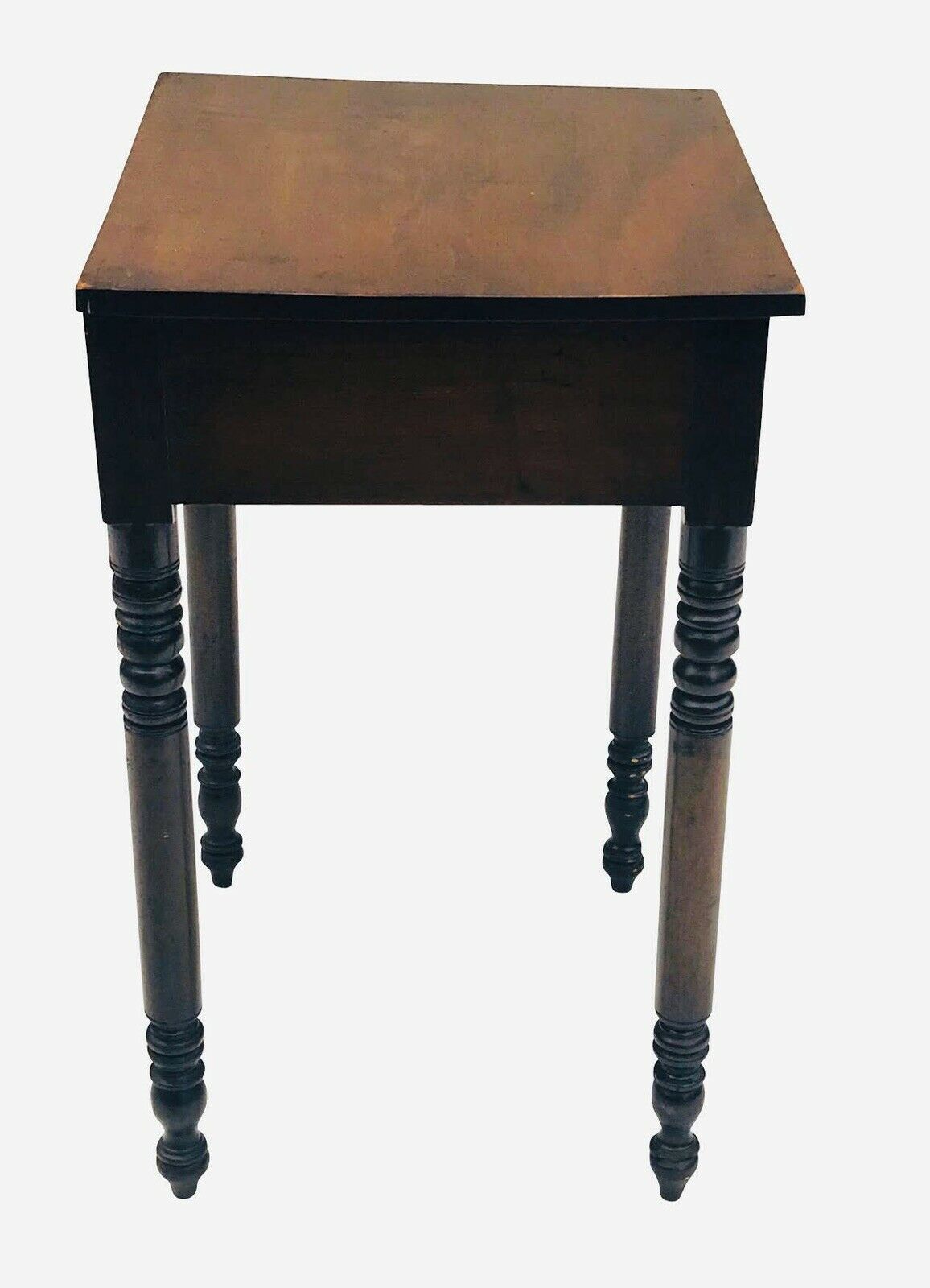 19TH C ANTIQUE SHERATON PENNSYLVANIA WALNUT WORK TABLE / NIGHTSTAND