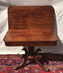 LATE FEDERAL PERIOD CLASSICAL GAME TABLE ATTRIBUTED TO ISSAC VOSE BOSTON