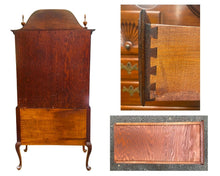 Load image into Gallery viewer, 20th C Queen Anne Antique Style Mahogany Highboy Dresser / Chest