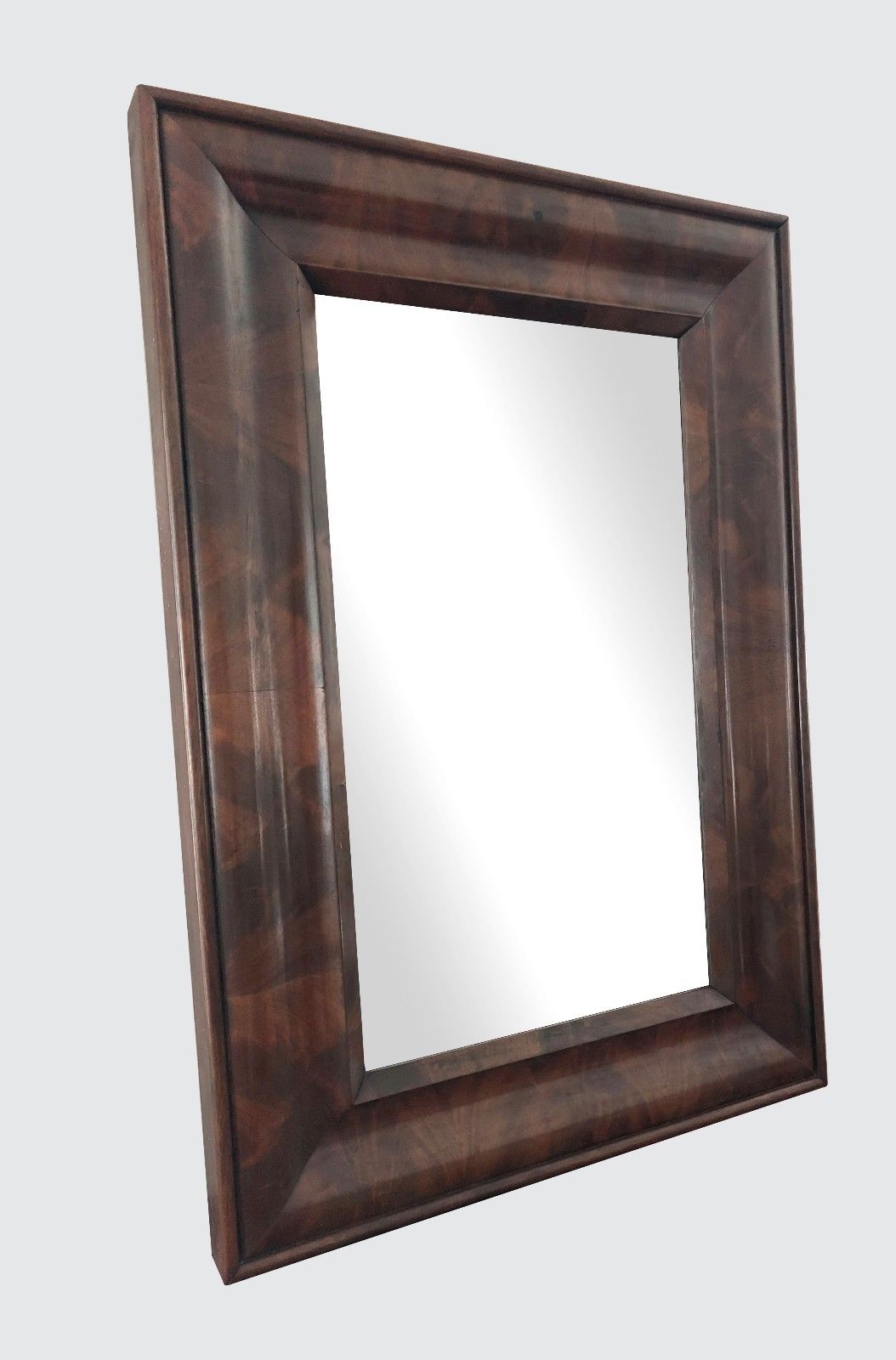 EARLY 19TH CENTURY CLASSICAL HEAVY PLATE BEVELED GLASS MIRROR