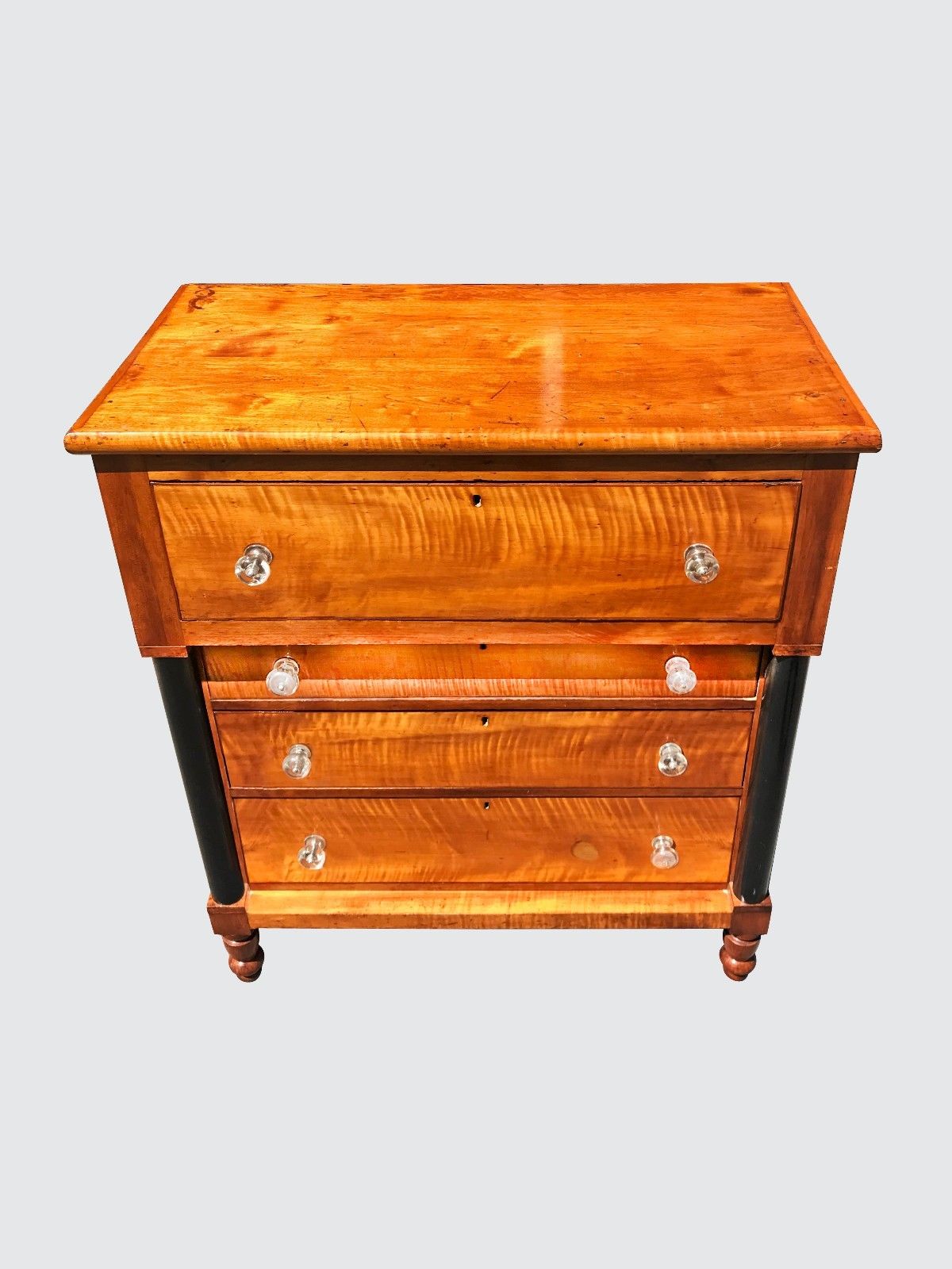 EXCEPTIONAL FEDERAL PERIOD PA TIGER MAPLE BUTLERS DESK-RARE & FINEST SPECIMEN