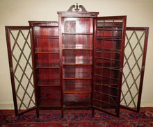 Load image into Gallery viewer, ULTRA CHOICE EDWARDIAN INLAID BOOKCASE IN SOLID HONDURAN MAHOGANY-MUST SEE!